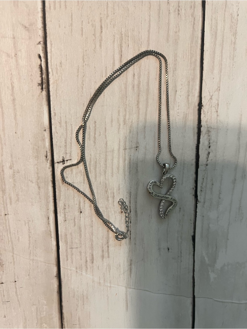 Mom & Daughter Infinity Necklace - Silver Tone